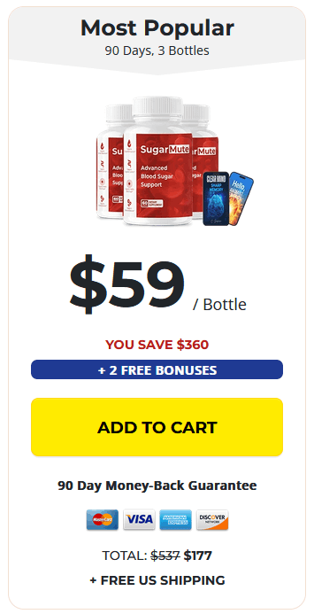 SugarMute 90-day supply 3 bottle order